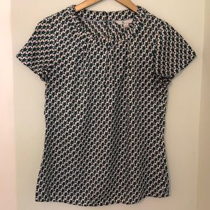 BODEN silk short sleeve blouse size US 2